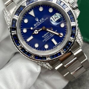 Rolex 116659SABR Submariner Date Blue Sapphire and Diamond Bezel Blue Dial