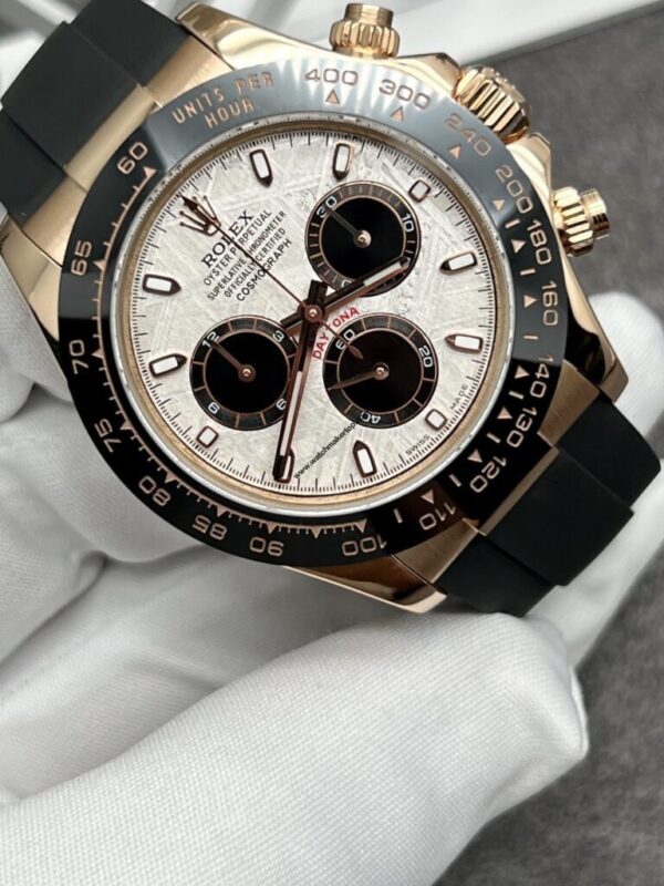 Rolex 18k Gold Cosmograph Daytona 40mm Watch Meteorite Black