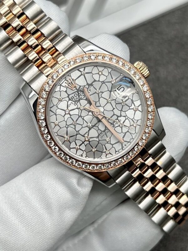 Rolex Lady Datejust Floral Diamond Dial On Jubilee