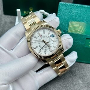 Rolex Sky-Dweller 42mm 326938 Yellow Gold Oyster White Dial