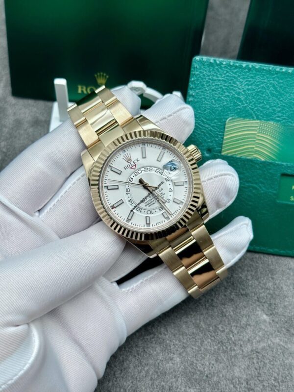 Rolex Sky-Dweller 42mm 326938 Yellow Gold Oyster White Dial