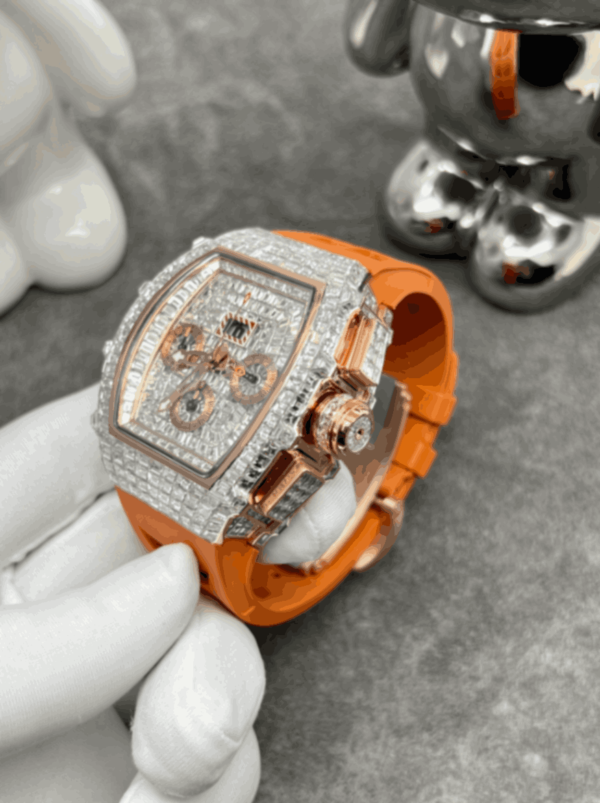 Richard Mille RM 011 Aftermarket Set Diamonds Iced Out